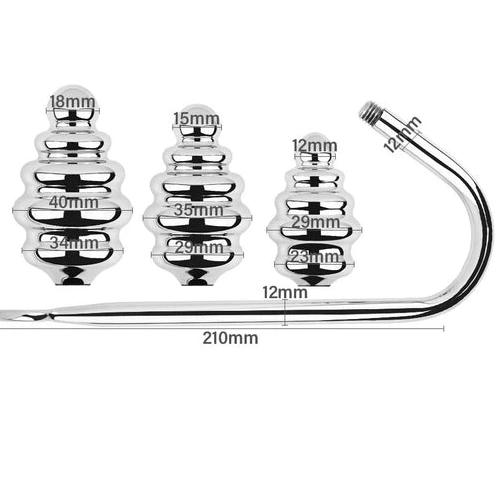 Ribbed Set Anal 8826 Screw-in GreatBenefit Hook 0717